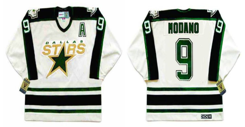 2019 Men Dallas Stars #9 Modano White CCM NHL jerseys